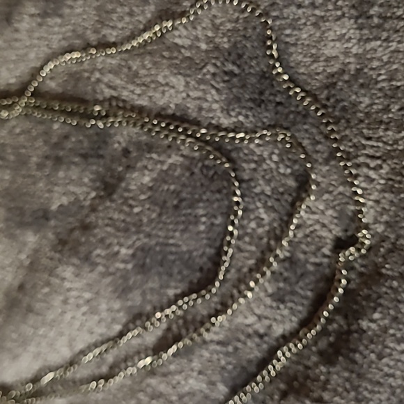 WAS $69. Reversible Silvertone chain necklace WITH hanging black bead earrings - Picture 3 of 10